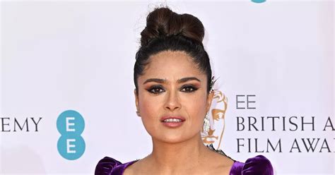 Salma Hayek 55 Wows In Plunging Dress As She Shows Off Endless Legs At Baftas 2022 Daily Star