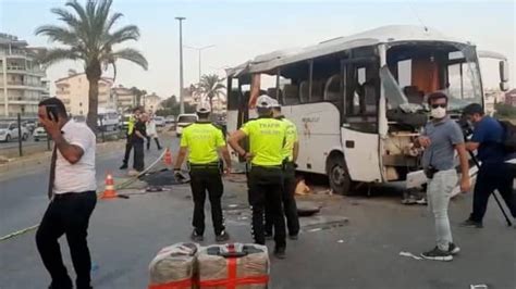 Antalya da tur otobüsü takla attı 3 ölü 16 yaralı Son Dakika Haberleri