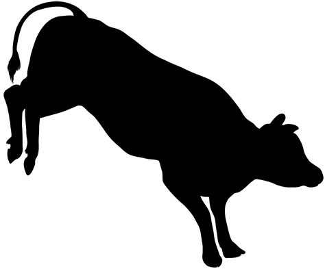 Bucking Bull Silhouette Free Vector Silhouettes