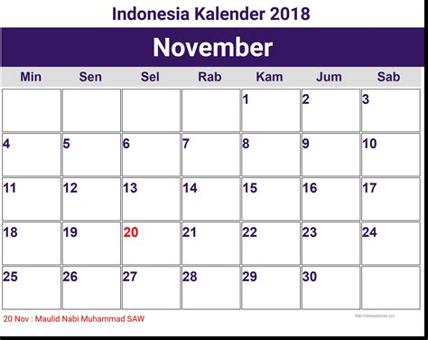 Monthly calendar for the month november in year 2018. Kalender Monat Vordruck Din 4 - Kalender Plan