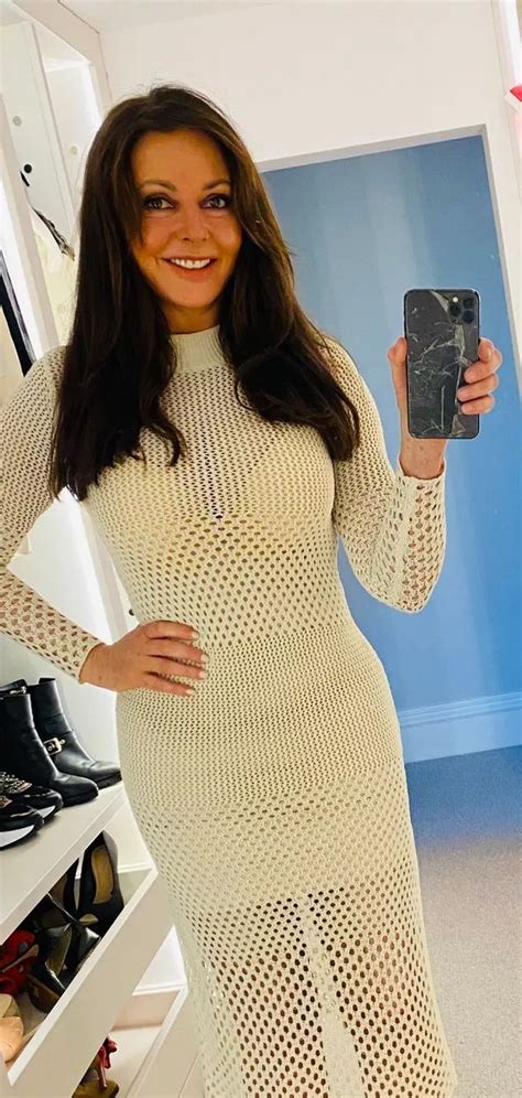 Carol Vorderman Flashes Bra In See Through Dress As She Asks Fans For