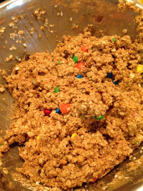 monster cookies recipe preheat oven to 350f spray cookie sheet with pam in a very large mixing
