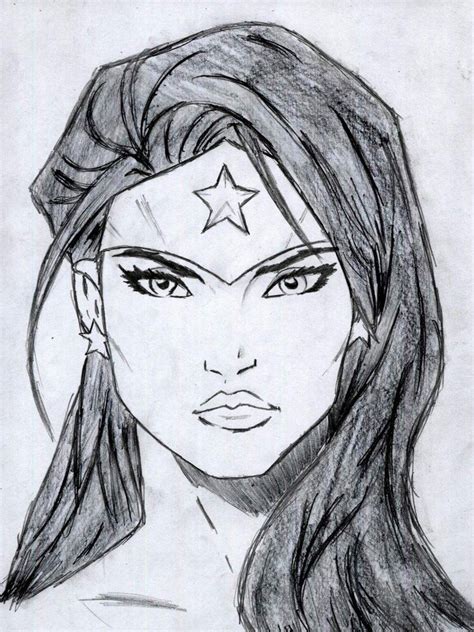Wonder Woman Drawing How To Draw Wonder Woman Really Easy Drawing