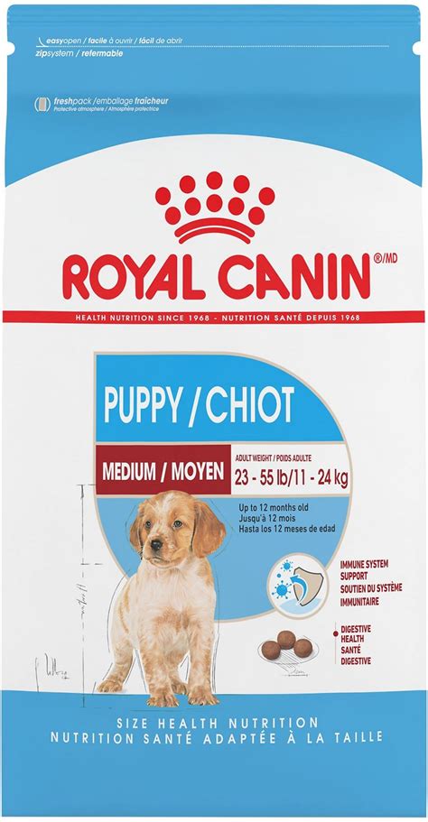 The puppy cuisine contains higher levels of protein and. ROYAL CANIN Medium Puppy Dry Dog Food, 6-lb bag - Chewy.com