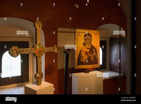 Kostroma Russia August 11 2020 Icon And Cross In The Museum Of The