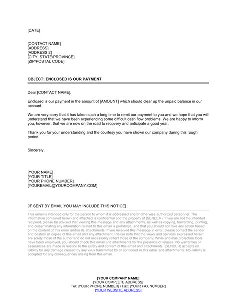 Free Late Payment Letter Template