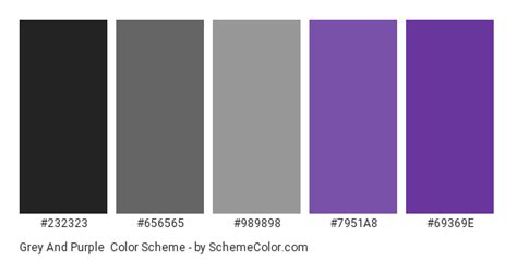 Grey And Purple Color Scheme Gray