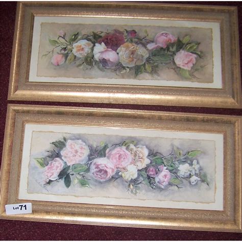 Pair Of Nicely Framed Floral Fine Art Prints Signed By C Winterle Olson