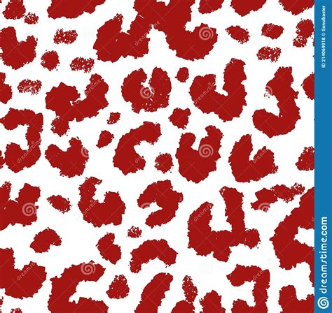 Repeatable Red Leopard Print Pattern Or Print Stock Vector