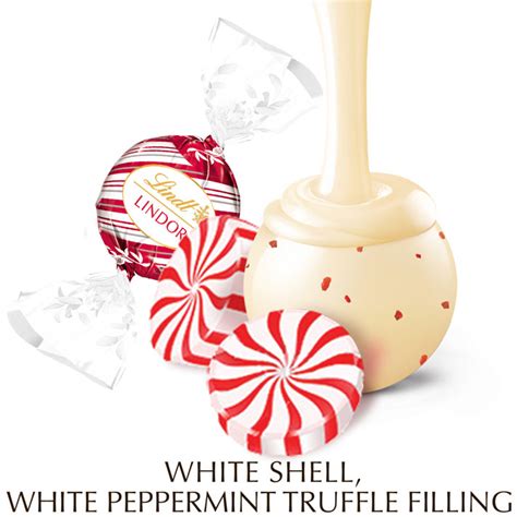 Lindt Lindor Truffles Holiday Peppermint White Chocolate Bulk