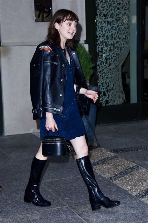 Maisie Williams In A Black Leather Jacket Was Seen Out In New York City