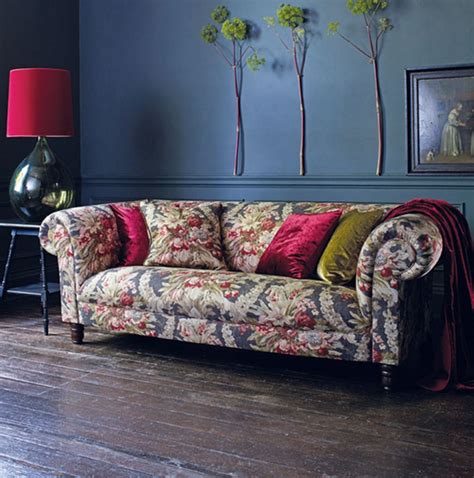 Linwood Updated Chesterfield Floral Sofa Floral Couch Printed Sofa