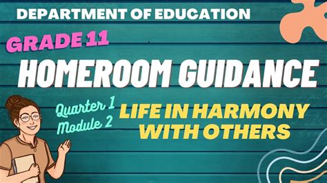 Homeroom Guidance Grade 11 Quarter 1 Module 2 Life In Harmony With