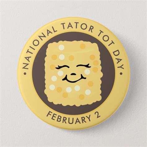National Tater Tot Day Kawaii Tot Button