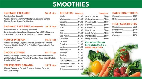 Signature Smoothies Get Healthy Smoothies In Kettering Natural Foods Plus