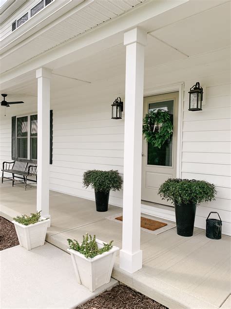 How To Update Skinny Porch Posts With Pvc Trim Sarah Jane Christy