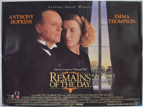 Remains Of The Day The Original Movie Poster
