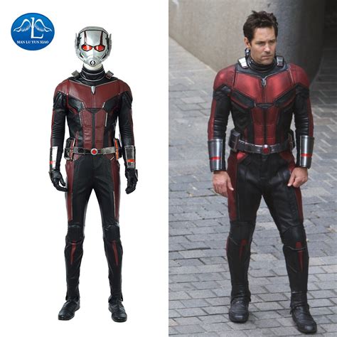 2018 New Ant Man And The Wasp Cosplay Costume Men Leather Ant Man