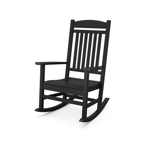 Trex Outdoor Furniture Seaport Charcoal Black Hdpe Frame Rocking Chair