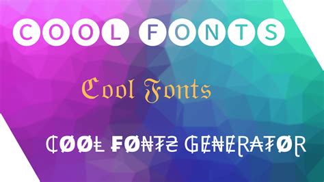 Cool Font Generator Copy And Paste Cool And Fancy Text Fonts ~ Text