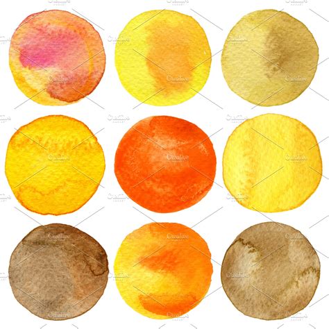 Watercolor Hand Painted Circles High Quality Stock Photos Creative