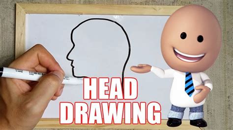 How To Draw A Head Easy Drawing Human Head Shape Youtube
