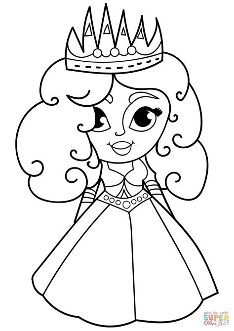 Розмальовка Мультяшна принцеса Розмальовки для дітей друк онлайн