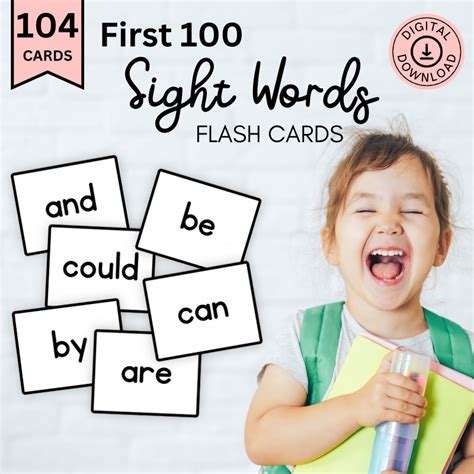 Sight Word Flash Cards First 100 Sight Words Punctuation Made By