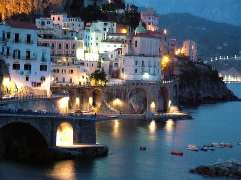 Amalfi Coast At Night By Donna Corless