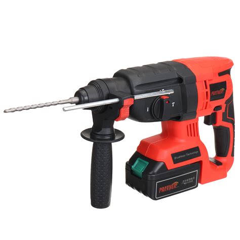 Brushless Electric Impact Hammer Drill Li Ion Battery Rechargeable