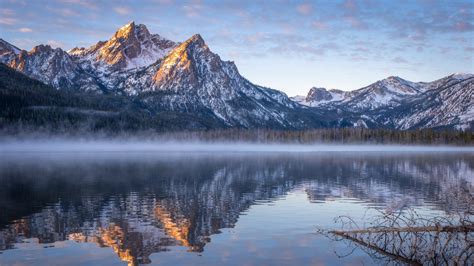 3840x2160 Idaho Stanley Lake Mountain Reflection 4k Wallpaper Hd