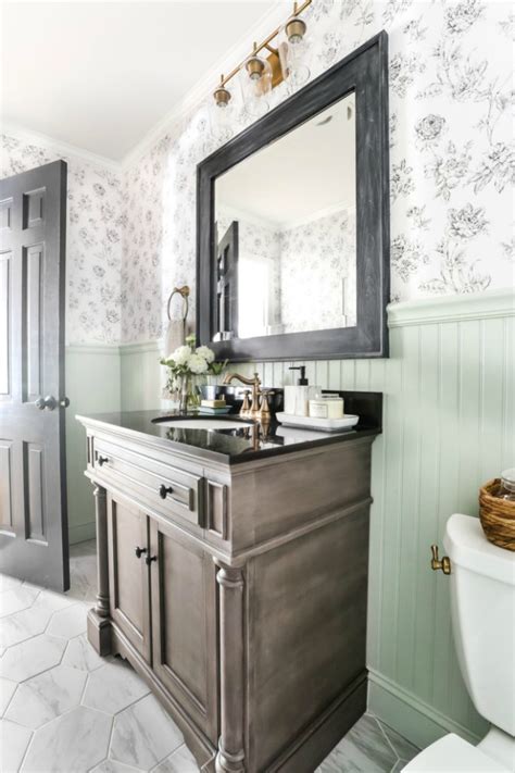 Looking for bathroom wallpaper ideas? WOW-Worthy Bathroom Wallpaper Ideas - The Crazy Craft Lady