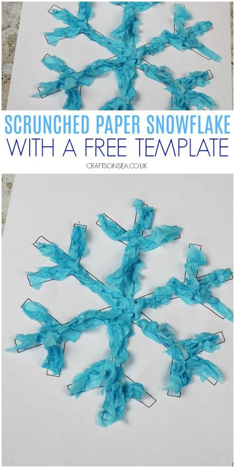 4 Easy Snowflake Crafts For Kids Uses Free Template Snowflake Craft