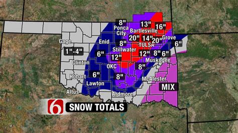 Oklahoma Farm Report Snowfall Totals Record Large For February In