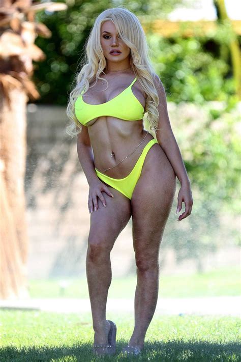Courtney Stodden In Yellow Bikini At The Pool In Palm Springs GotCeleb