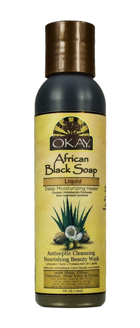Okay African Black Soap Liquid 4 Oz