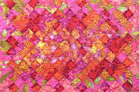 The Beyondness Of Things Blooming Nine Patch Quilt Bright Color Palette