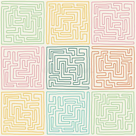 Labyrinth Pattern Stock Photo Image 38280810