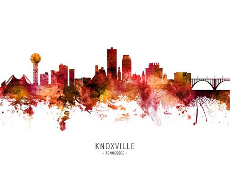 Knoxville Tennessee Skyline Digital Art By Michael Tompsett Fine Art