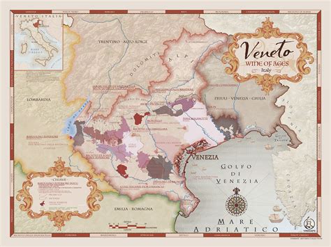 Italy Veneto Wine Of Ages Map Vinmaps