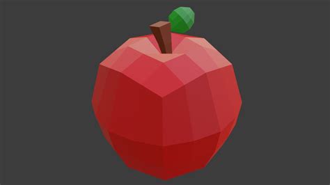 Low Poly Apple Polygonal Free Vr Ar Low Poly 3d Model Cgtrader