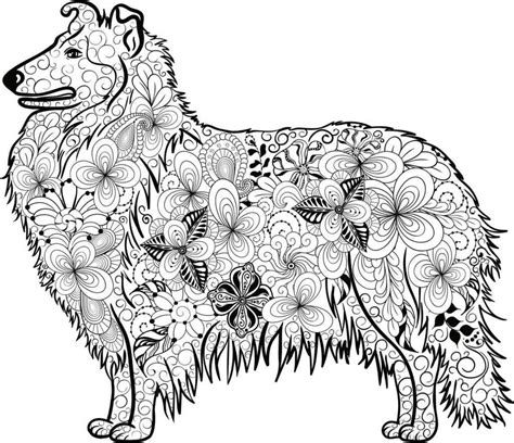 25 Mandalas En Forma De Perros Para Imprimir Y Colorear Etsy