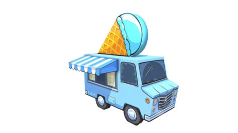 Ice Cream Car 3d Model By Doodlepark 28b343e Sketchfab