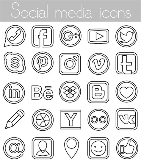 Logos Redes Sociales Para Colorear