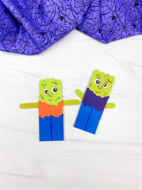 Zombie Popsicle Stick Craft Free Template Story Simple Everyday Mom