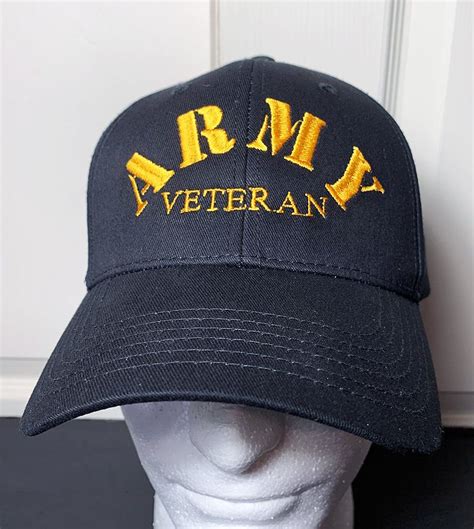 Army Veteran Cap Embroidered Military Vet Hat Armed Forces Etsy