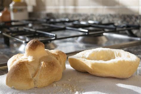 Cut Bread Roll Stock Photo Image Of Bakery Bread Open 6906692