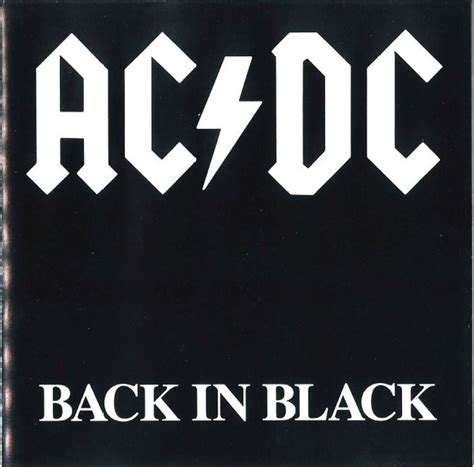 Acdc Back In Black Cd Discogs