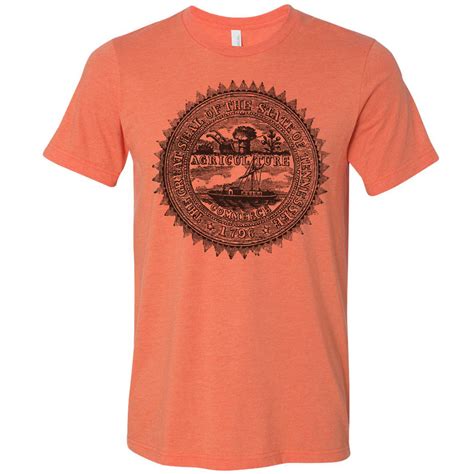 Adult Tennessee Agriculture Seal On A Heather Orange T Shirt