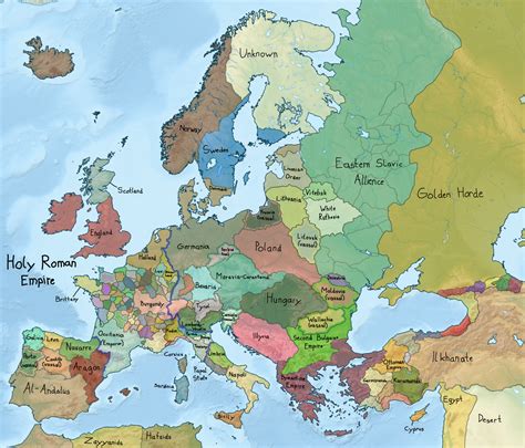 Map Of Europe 1300 Ad Map